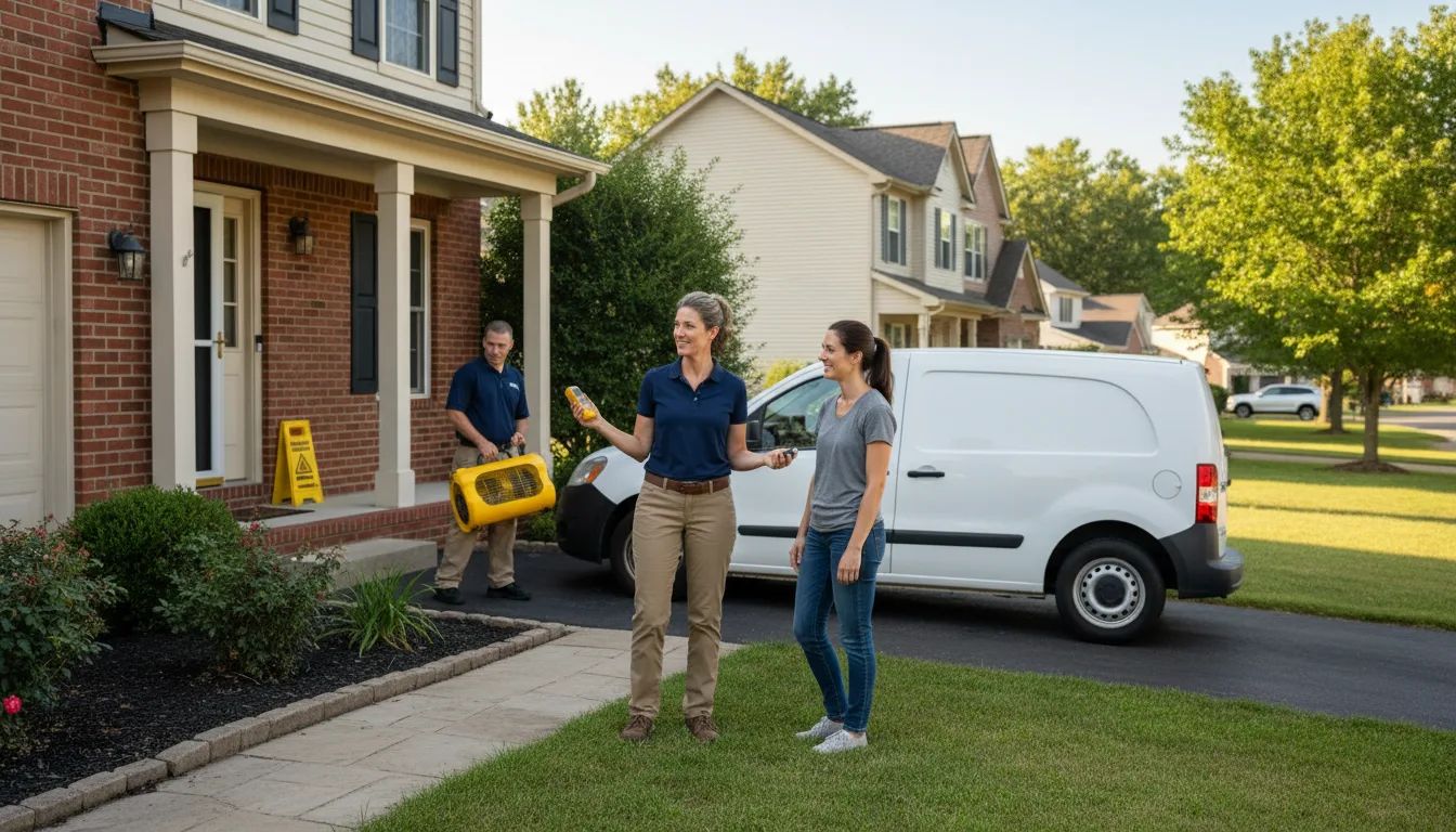Residential water damage restoration in El Paso, IL